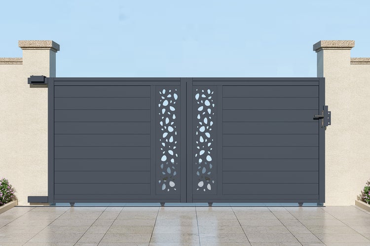 Schiebetor aus Aluminium 3,5m SUNNY 350C160 Grau