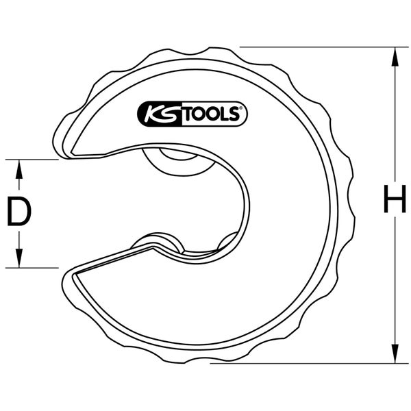 KS Tools Mini-Rohrabschneider für Rohre mit 22 Millimeter Durchmesser, Modell 104.2022.