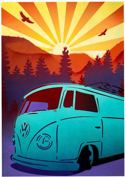 Auto Schablone - 2 Schichten Kunststoff A3 Schablone