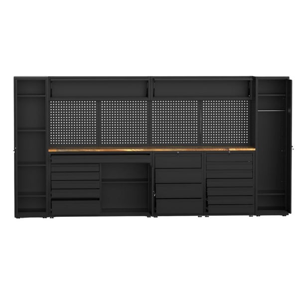 Komplette Werkstatteinrichtung mit Werkbank, Lochwand und Schränken