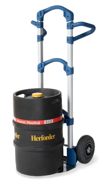 Sackkarre mit einem Bierfass