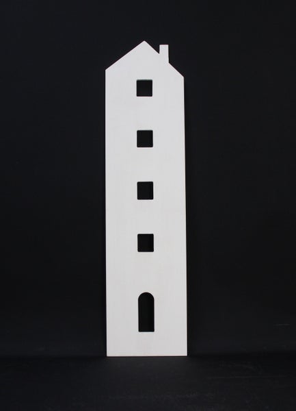 Dekorationsobjekt Haus mit Fenstern und Tür
