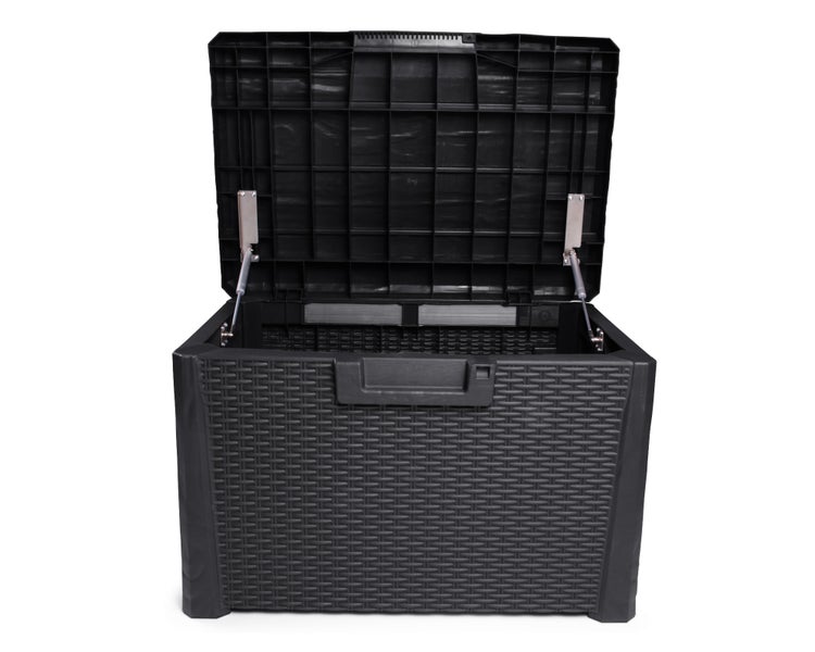 Ondis24 Kissenbox Sitztruhe Nevada kompakt 120 L anthrazit, Aufbewahrungsbox, Box