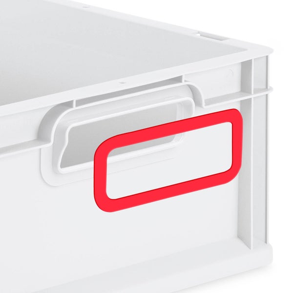 PROREGAL Spar Set 5x Eurobox Nextgen Color Mit Auflagedeckel & Schiebeschnappverschlüsse HxBxT 32 x 40 x 60 cm Griffe Rot Verstärkter Boden