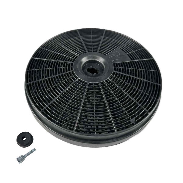 Runder Aktivkohlefilter für Dunstabzugshaube mit Schraube und Unterlegscheibe