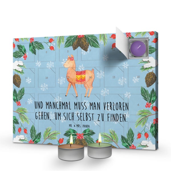 Mr. & Mrs. Panda Duftkerzen Adventskalender Alpaka Stolz - Blau Pastell