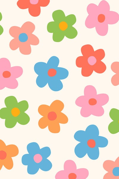 Blumenmuster mit verschiedenen Farben