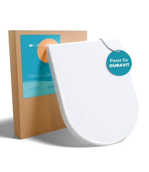 Toilettensitz passend für Duravit Keramiken von Calmwaters inklusive Produktverpackung