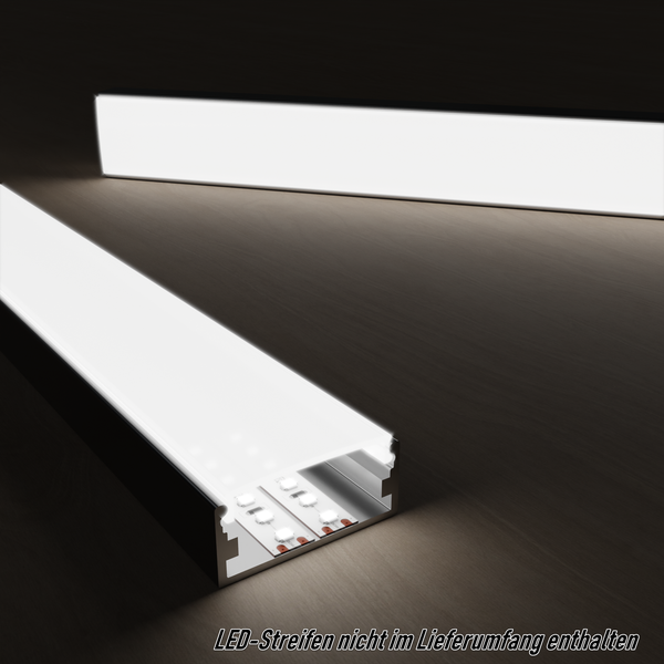 Led Alu Profil 2 m AB Set Strip / Streifen 20 mm breit | Abdeckung mattiert