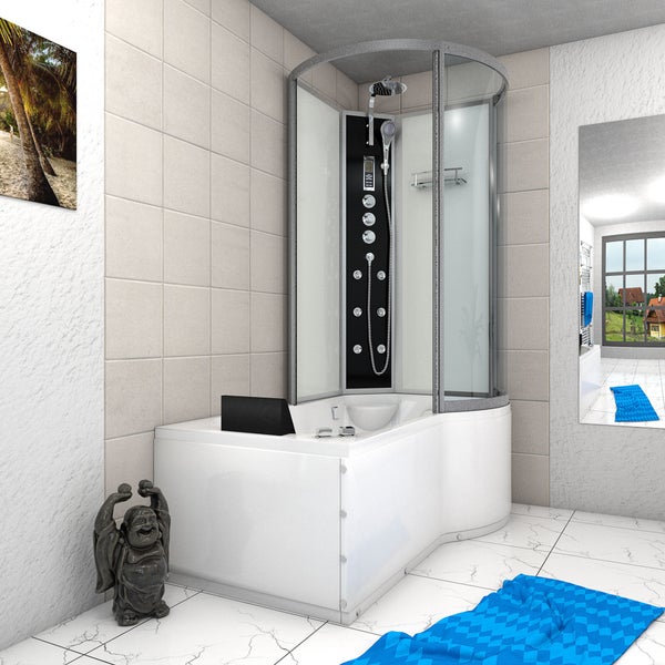 Whirlpool Wanne Duschkabine ws K50-L03-WP 170x100