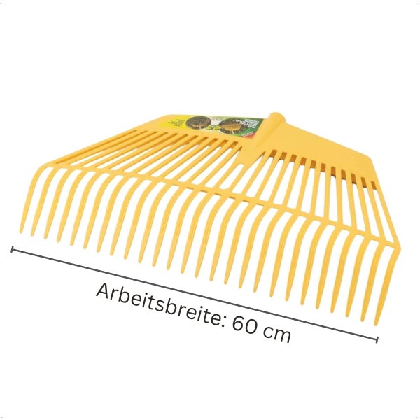 Kunststoff Laubrechen mit einer Arbeitsbreite von 60 Zentimetern