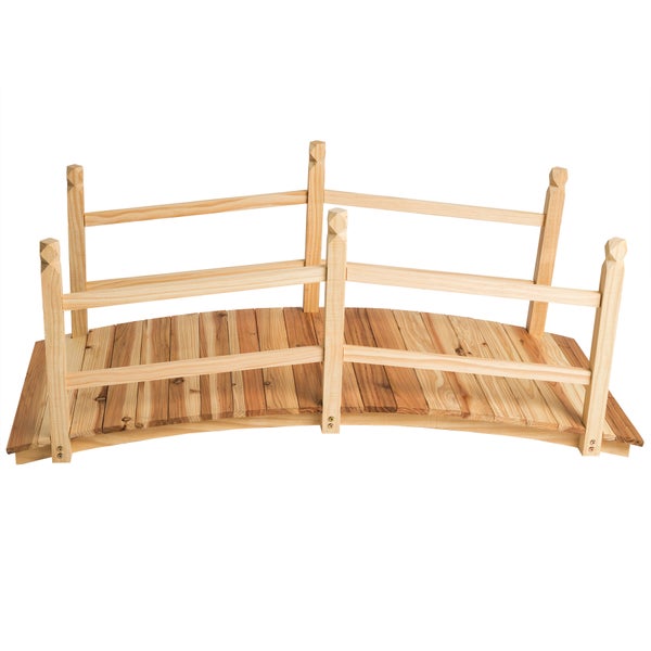Gartenbrücke tectake Cantara aus Holz 137 x 58 x 58 cm