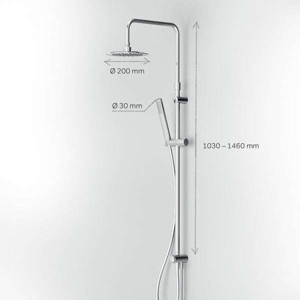 Duschsäule inkl. Umsteller F07PA000 Spike