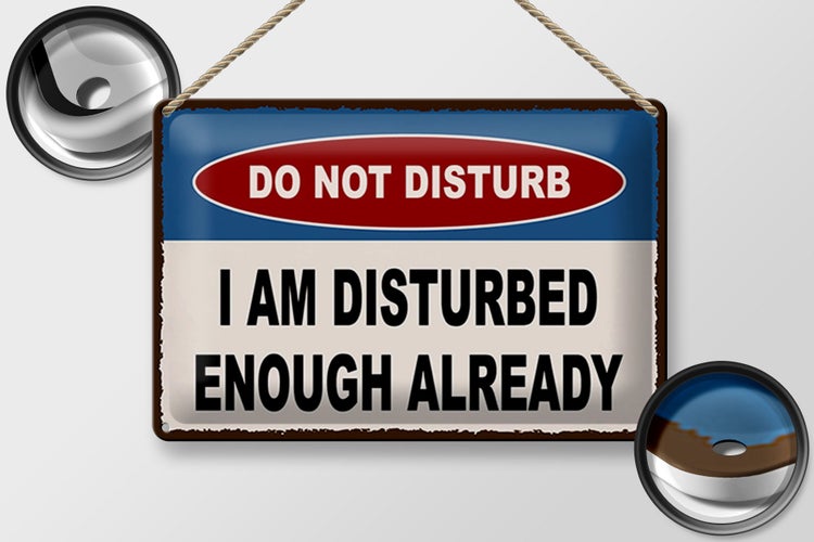 Blechschild Spruch 30x20cm do not disturb I am disturbed