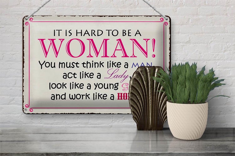 Blechschild Spruch 30x20cm it is hard to be a woman Lady Girl