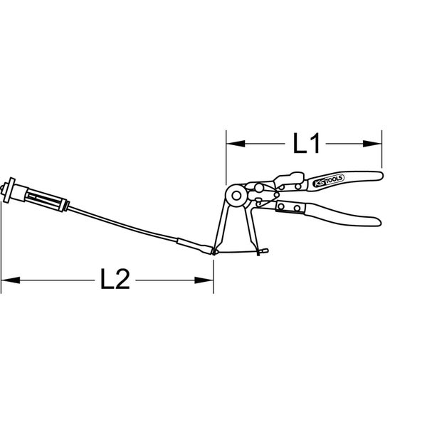 KS TOOLS Schlauchschellenzange mit Bowdenzug 650 mm - 115.1041