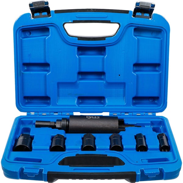 BGS Technic Werkzeugsatz in blauem Werkzeugkoffer geöffnet dargestellt.
