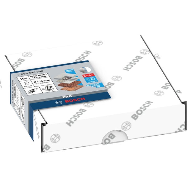 Bosch PRO Multi Material Diamanttrennscheibe 115 x 22,23 mm - 2608615058