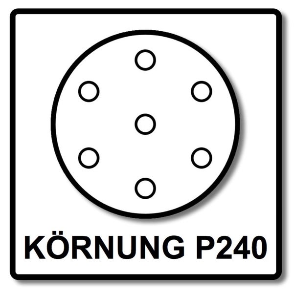 Festool STF D150/48 Schleifscheiben Granat P240 150 mm 200 Stk. ( 2x 575168 ) für RO 150, ES 150, ETS 150, ETS EC 150, LEX 150, WTS 150, HSK-D 150