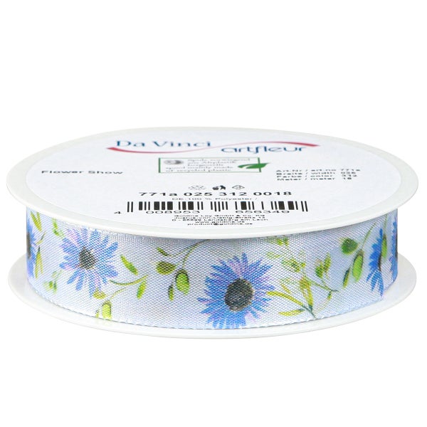 Dekoband mit Blumenmuster auf Rolle