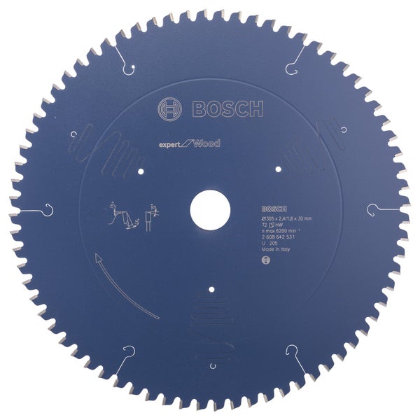 Bosch Kreissägeblatt Expert for Wood für Kapp- und Gehrungssägen 305 x 30 x 2,4 mm 72 - 2608642531