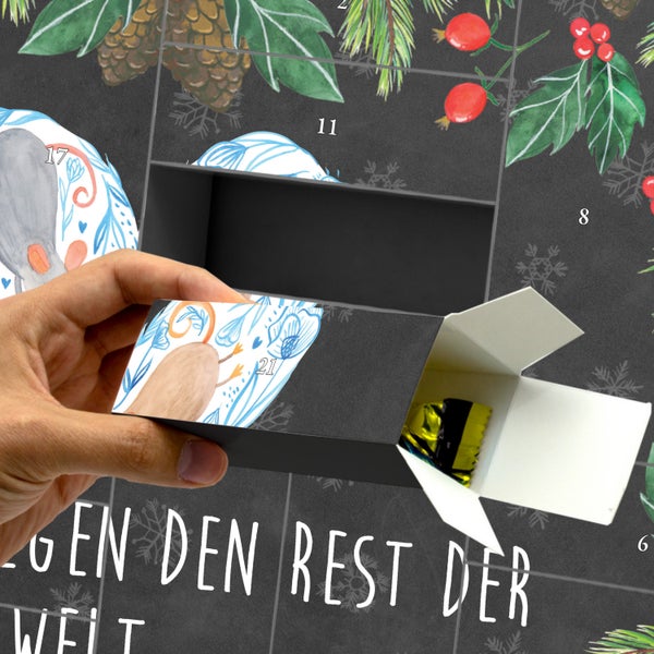 Mr. & Mrs. Panda Befüllbarer Adventskalender Mäuse Herz - Schwarz
