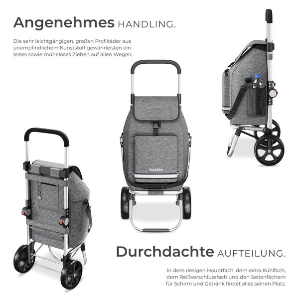 Einkaufstrolley mit Rädern, Trolleytasche mit Kühlfach