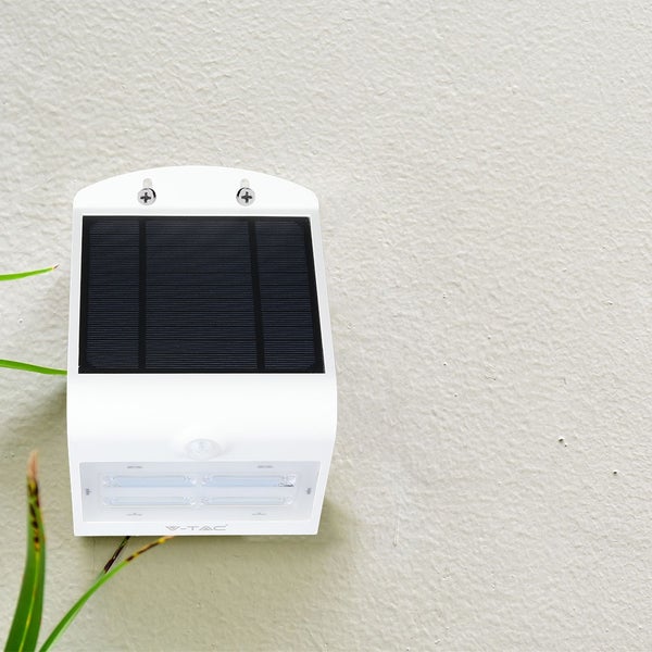V-TAC VT-768 - Solar-Wandleuchten - IP65 - Weiß - 3W - 400 Lumen - 4000K+3000K