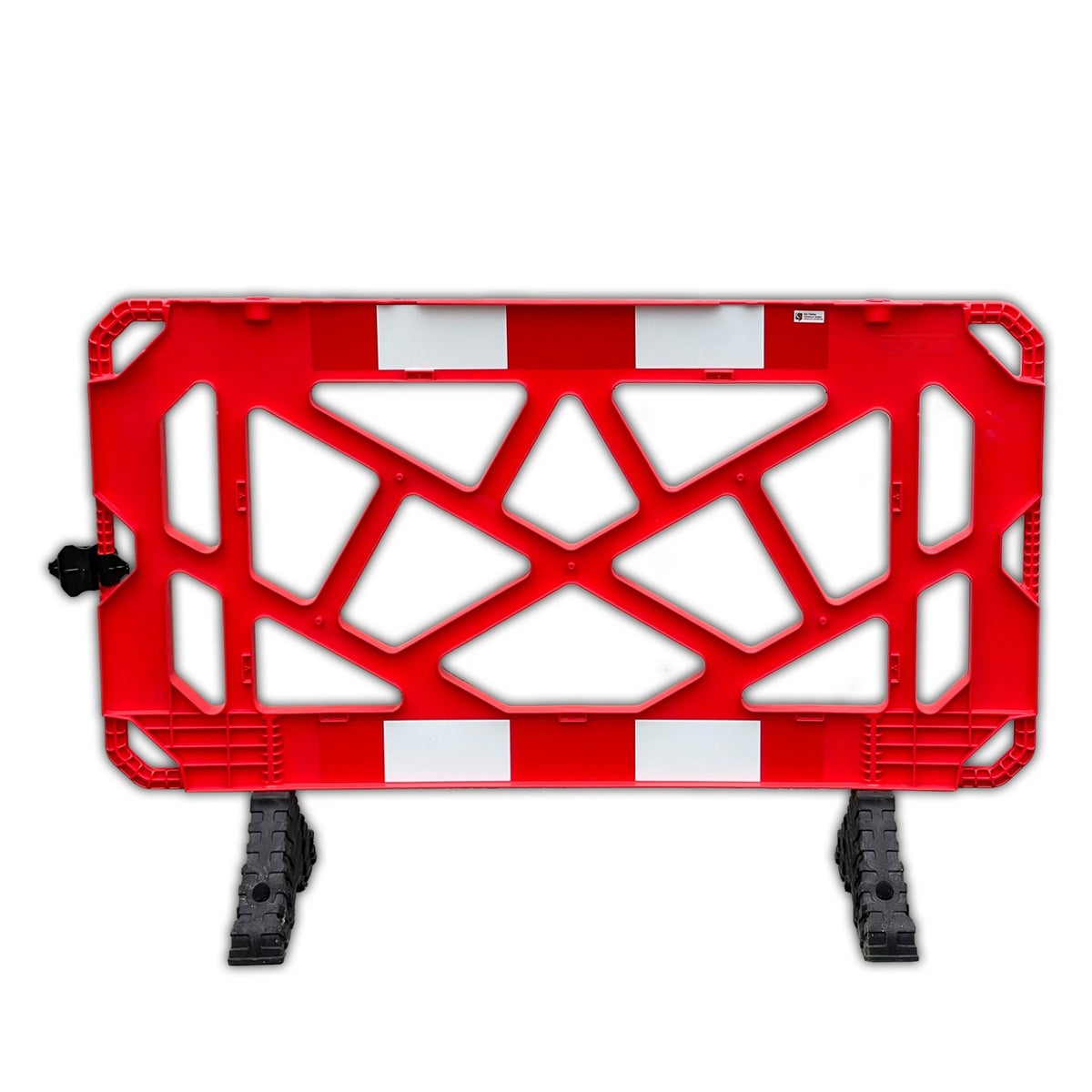 UvV Absperrgitter, Schachtabsperrung rot mit Reflexfolie 1500x1000mm PVC mit drehbaren Füßen / 1 Stück / rotes Gitter