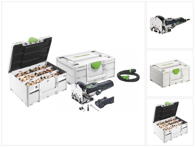 Festool DF 500 Q-Plus Dübelfräse 420 Watt 4 - 10 mm + 1060 tlg. DOMINO Dübel Buche Sortiment + Systainer