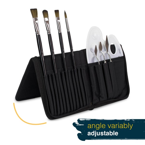 Artina Set Elba mit Pinselhalter, Pinselwäscher, Pinsel, Malspachtel, Tasche