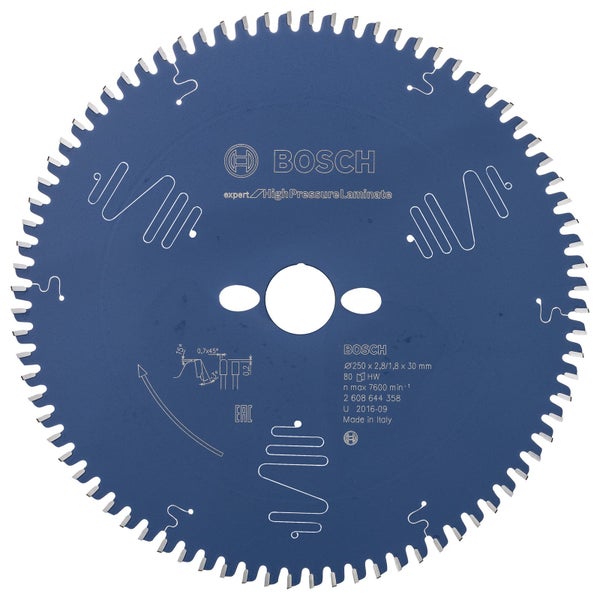 Bosch Kreissägeblatt für Hochdrucklaminat, 250 Millimeter Durchmesser