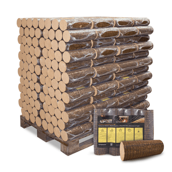 Pollmeier Premium Plus Buchenholz Briketts 10kg x 96 Gebinde 960kg Palette