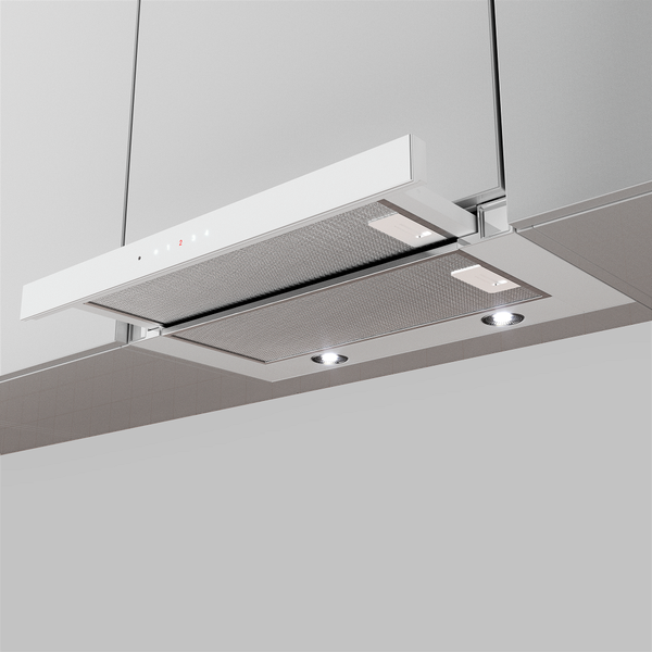 Kücheninselhaube mit Beleuchtung und Bedienfeld