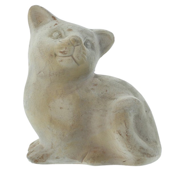 Katzenfigur aus Stein für den Garten