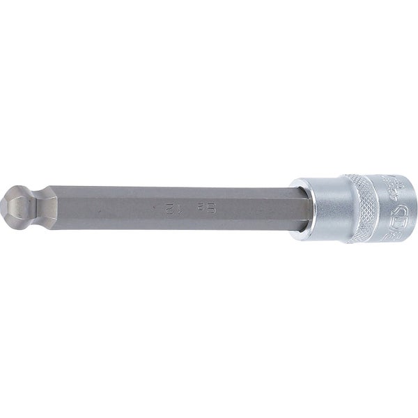 BGS Bit-Einsatz Länge 140 mm Antrieb Innenvierkant 12,5 mm (1/2) Innensechskant mit Kugelkopf 12 mm - 4258-12