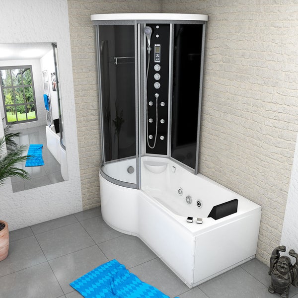 Whirlpool Wanne Duschkabine sw K55-R33-WP 100x170