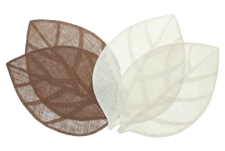 FRANK FLECHTWAREN | Platzmatte Blatt, 4er Set, JUTE, 30 x 45 cm