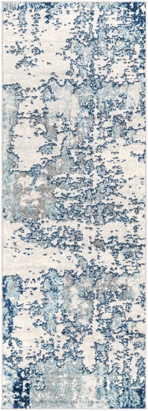 Abstrakt Moderner Teppich Blau/Grau/Weiß 140x200 cm SARAH