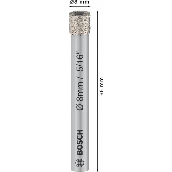 Bosch Glasbohrer mit Durchmesser 8 mm und Länge 66 mm