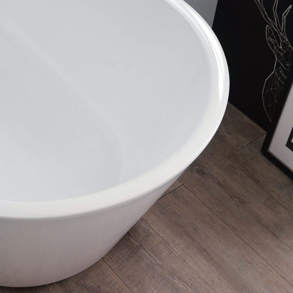 Glänzend weiße 180 cm feistehende Badewanne | Allegra