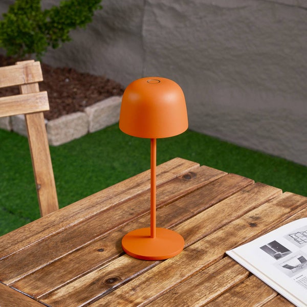 Lindby Dimmbare LED Akku Tischlampe kabellos mit Touchsensor, aufladbar tragbare Tischleuchte für innen außen Outdoor IP54 Lampe Garten