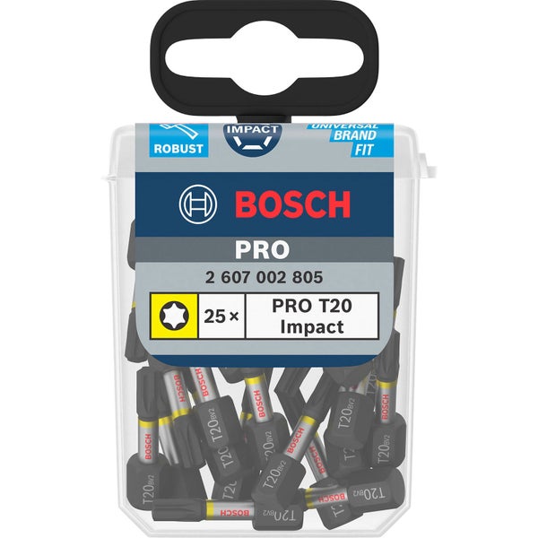 Bosch PRO Torx Schlagbit T20 25 mm Display 1x 25 Stk. - 2607002805