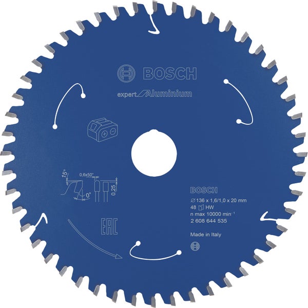Bosch Expert Aluminium Kreissägeblatt mit 136 Millimeter Durchmesser