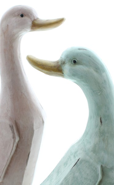 FRANK FLECHTWAREN | Gans Johanna & Hannes, 2er Set, POLYRESIN, 15X9X29cm, 15X9X33CM