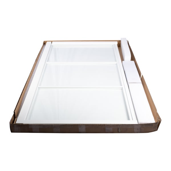Loft Glastür 834x1972mm Klarglas DIN Links Komplettset mit Beschlag Griffstange und Zarge