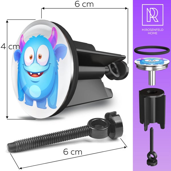 M. Rosenfeld Home Möbelknopf mit Monsterdesign und Befestigungsmaterial