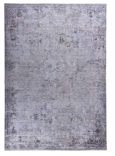 Weicher bedruckter Wohnzimmerteppich Cecilia Grau 70x140 cm