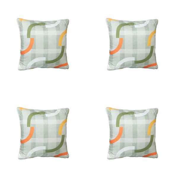 Dekokissen Tess orange - Ca. 50x50 cm - 4er-Set