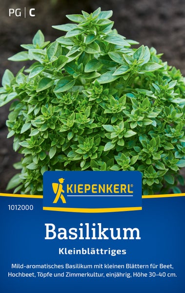 Kiepenkerl Saatgut kleinblättriges Basilikum für Beet, Hochbeet, Töpfe und Zimmerkultur